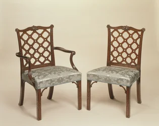 Ein Paar George III Esszimmerstühle, ca. 1765